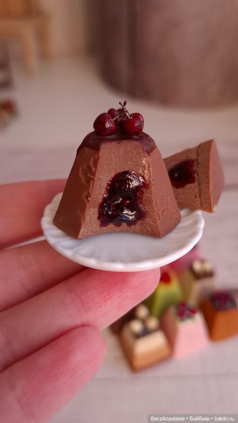 Творожные пасхи из полимерной глины