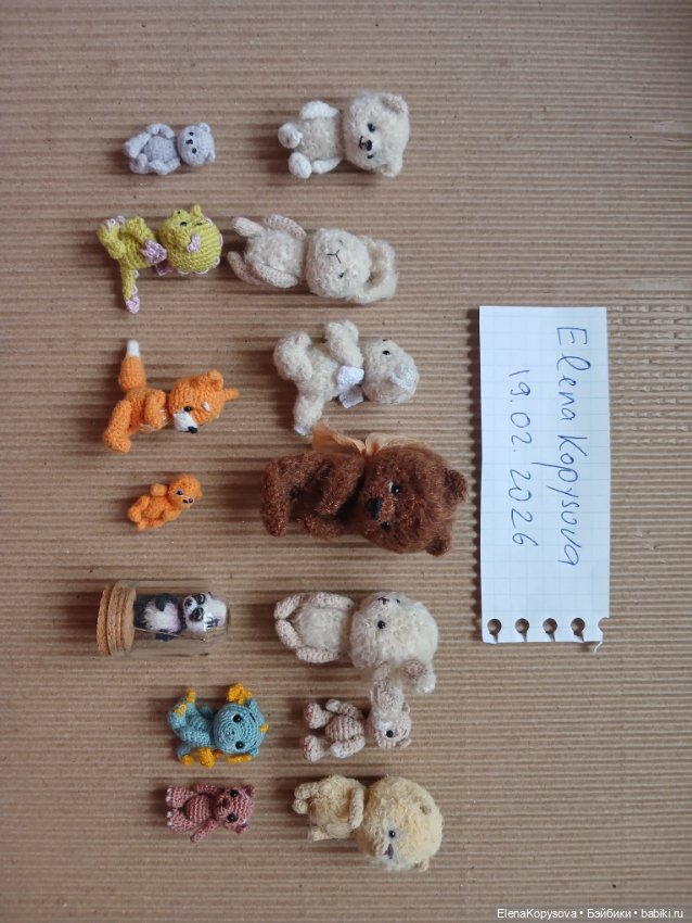 Вязанная миниатюра звери — Авторские игрушки (фото 8)