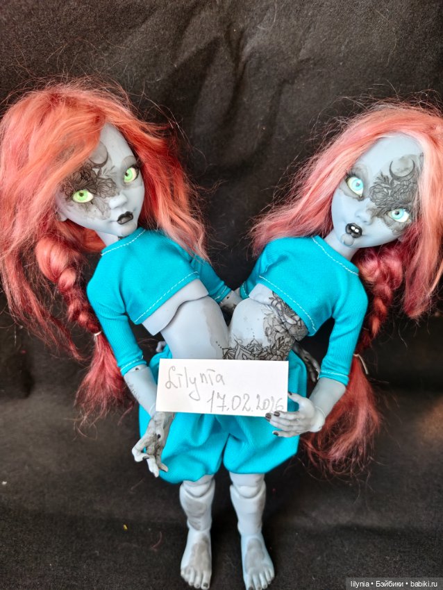 Сиамские близнецы авторская бжд куколка