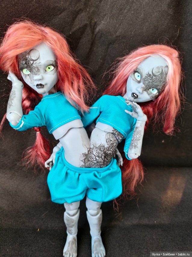 Сиамские близнецы авторская бжд куколка (фото 8)