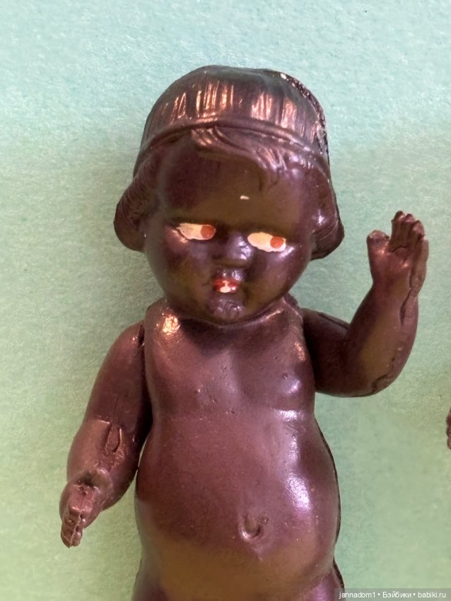 Целлулоидная куколка негритяночка кьюпик Hayn & Engels, высота 8 см (фото 2)