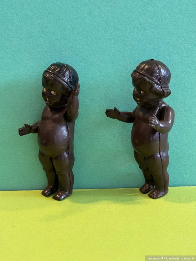 Целлулоидная куколка негритяночка кьюпик Hayn & Engels, высота 8 см (фото 5)