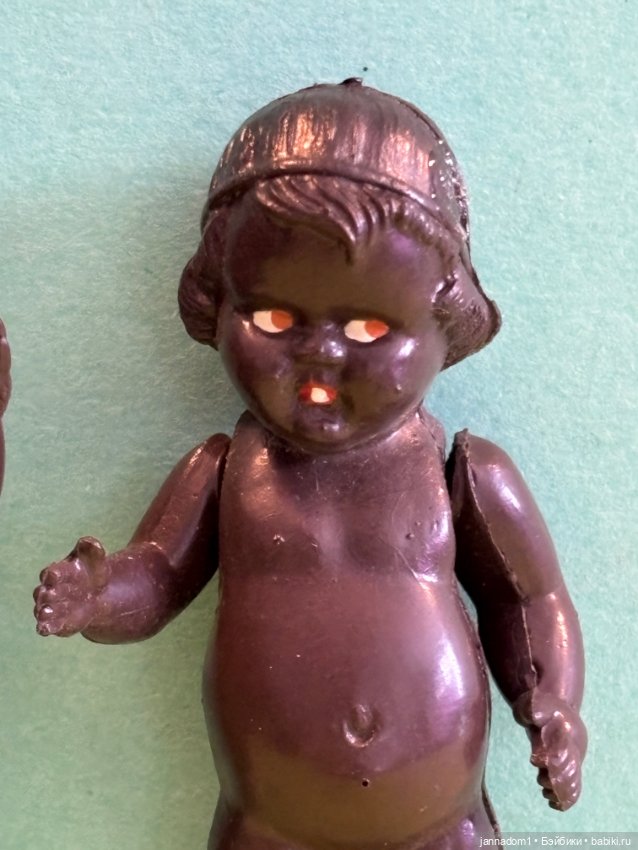 Целлулоидная куколка негритяночка кьюпик Hayn & Engels, высота 8 см (фото 3)