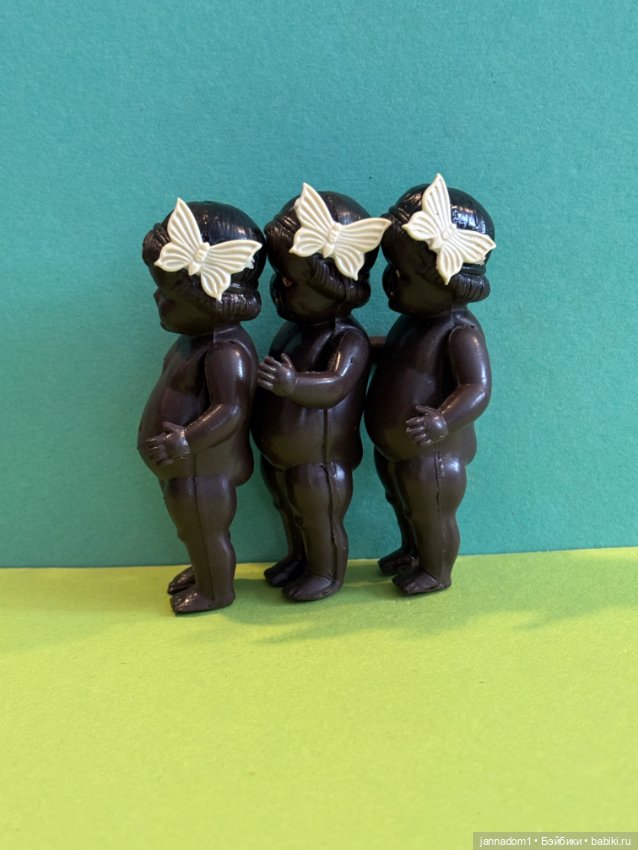 Целлулоидная куколка негритяночка кьюпик Hayn & Engels с бабочкой, высота 8 см (фото 6)