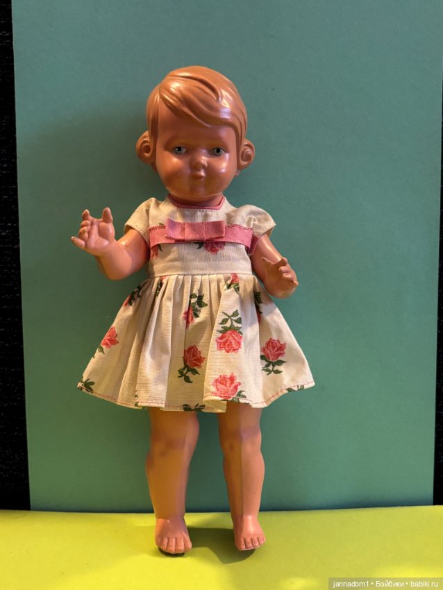 Целлулоидная кукла Schildkrot с рельефными волосами, высота 25 см (фото 9)