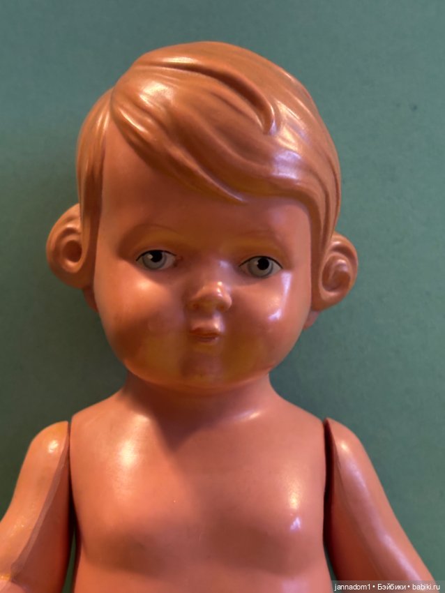Целлулоидная кукла Schildkrot с рельефными волосами, высота 25 см (фото 2)