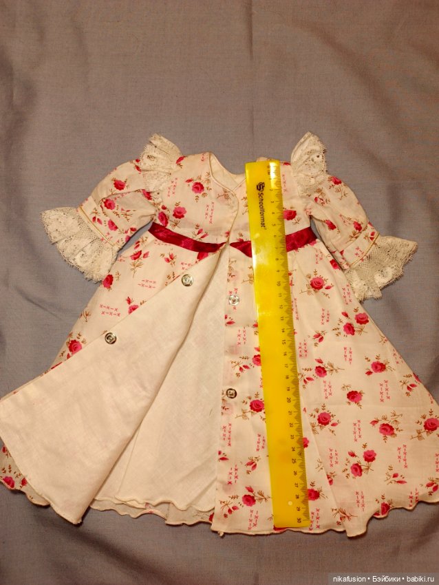 Платье на антикварную или винтажную куклу 45 см (фото 7)