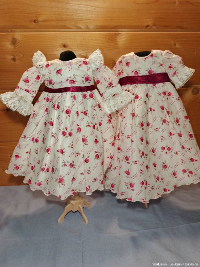 Платье на антикварную или винтажную куклу 45 см (фото 4)