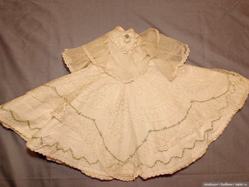Платье на антикварную или винтажную куклу ростом 50-55 см (фото 4)