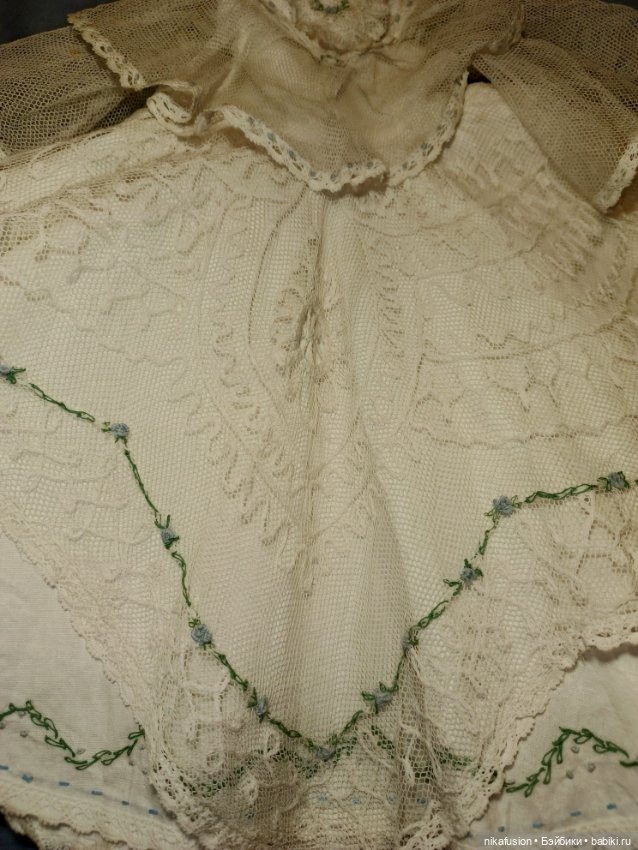 Платье на антикварную или винтажную куклу ростом 50-55 см (фото 5)