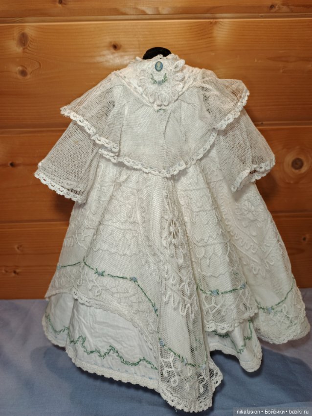 Платье на антикварную или винтажную куклу ростом 50-55 см (фото 3)