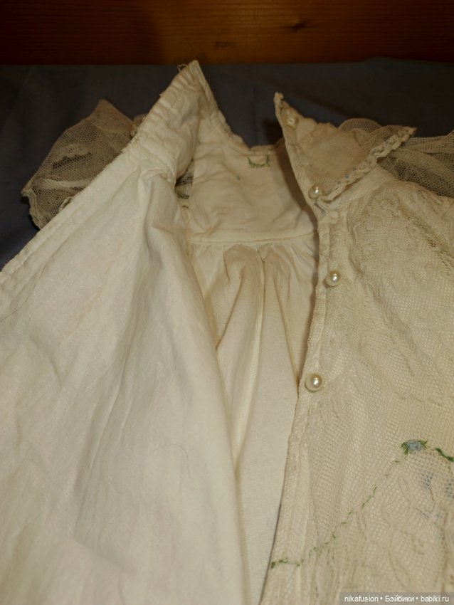 Платье на антикварную или винтажную куклу ростом 50-55 см (фото 7)