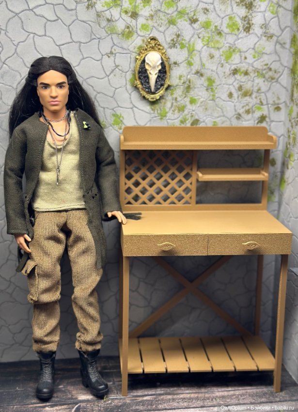 Верстак садовый 1:6 — Кукольная мебель