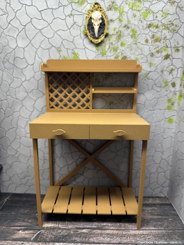 Верстак садовый 1:6 — Кукольная мебель (фото 3)