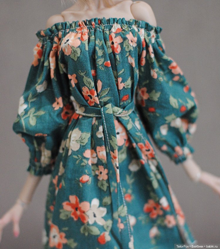 Платье для стройных авторских БЖД кукол формата 1/4🌿 Для Поповых (фото 3)