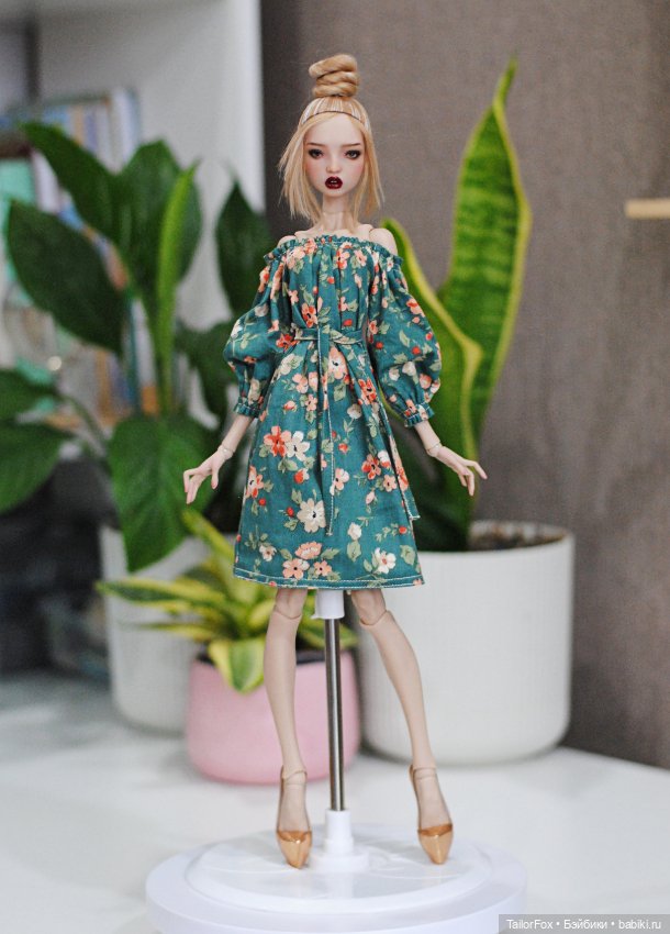 Платье для стройных авторских БЖД кукол формата 1/4🌿 Для Поповых