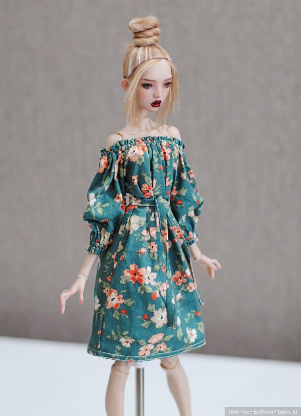 Платье для стройных авторских БЖД кукол формата 1/4🌿 Для Поповых (фото 2)