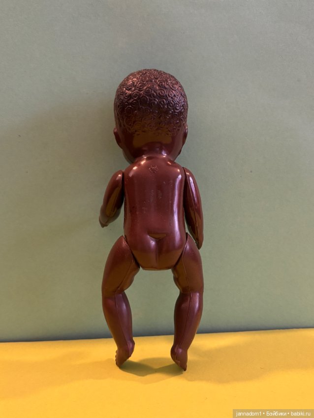 Целлулоидный японский пупсик негрик, высота 16 см (фото 6)