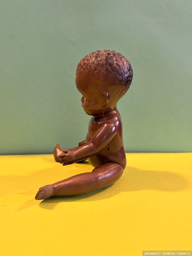 Целлулоидный японский пупсик негрик, высота 16 см (фото 7)