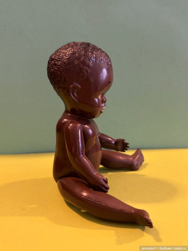 Целлулоидный японский пупсик негрик, высота 16 см (фото 8)