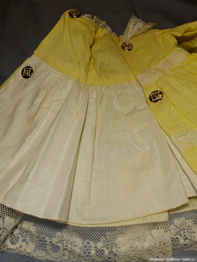 Платье на антикварную или винтажную куклу рост 45 см (фото 6)