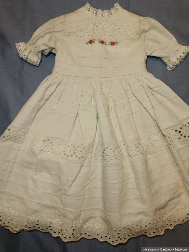 Платье на антикварную или винтажную куклу рост 60-70 см (фото 5)