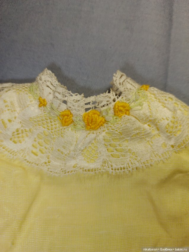 Платье на антикварную или винтажную куклу рост 45 см (фото 5)