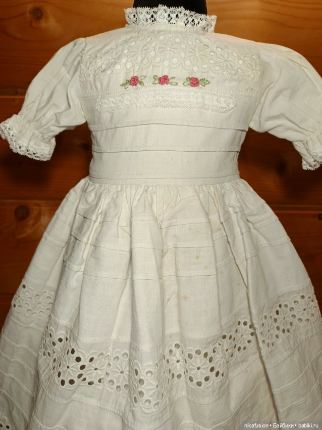 Платье на антикварную или винтажную куклу рост 60-70 см (фото 3)
