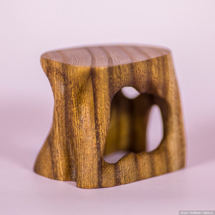 Журнальный Столик/подставка для цветов для кукол 1/6 30см Карагач - вяз (фото 5)