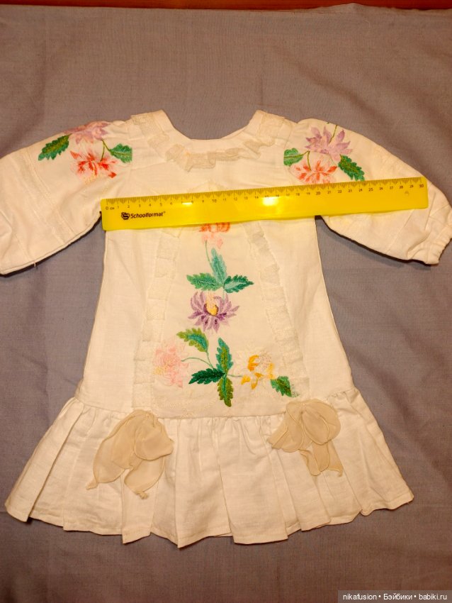 Платье на антикварную или винтажную куклу рост 58-60 см (фото 4)