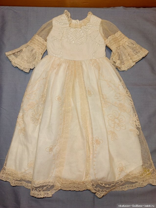 Платье на антикварную или винтажную куклу рост 65-70 см (фото 7)