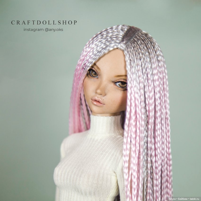 Парик 6-7 Minifee (17см) градиент серебро/розовый (фото 8)