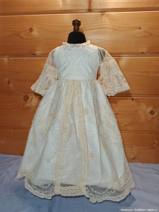 Платье на антикварную или винтажную куклу рост 65-70 см (фото 6)