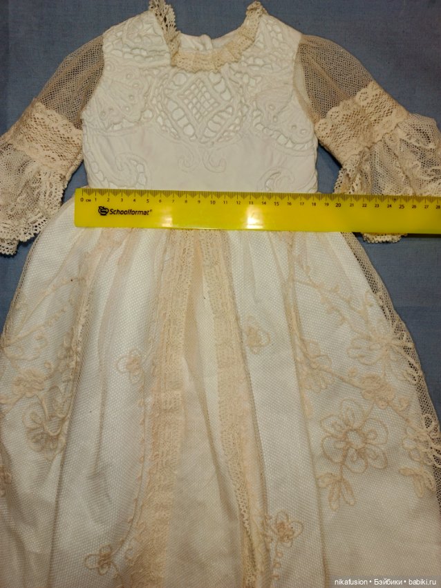 Платье на антикварную или винтажную куклу рост 65-70 см (фото 8)