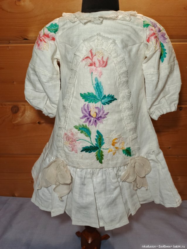 Платье на антикварную или винтажную куклу рост 58-60 см (фото 2)