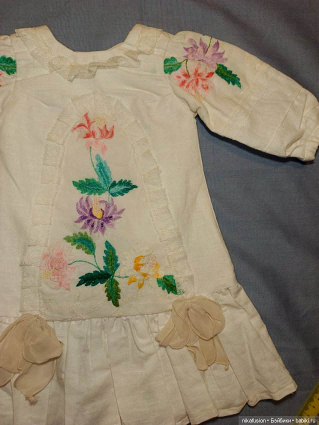 Платье на антикварную или винтажную куклу рост 58-60 см (фото 5)