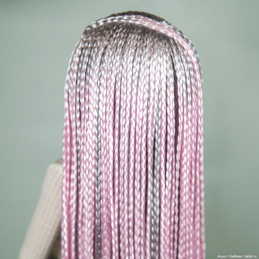 Парик 6-7 Minifee (17см) градиент серебро/розовый (фото 7)