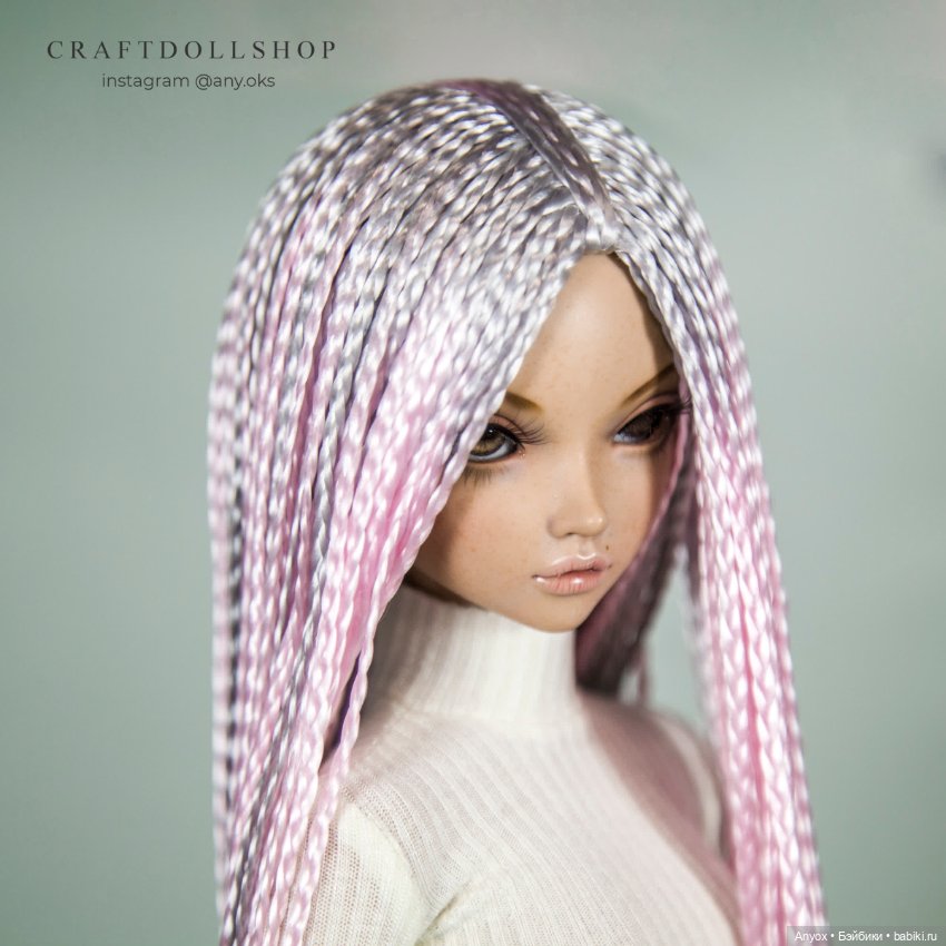 Парик 6-7 Minifee (17см) градиент серебро/розовый (фото 6)