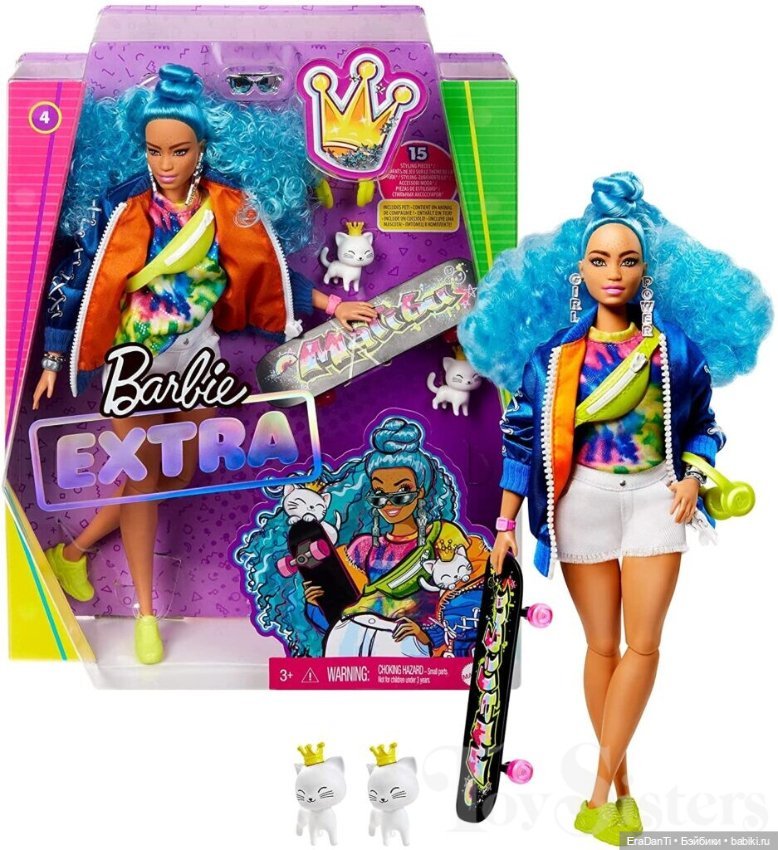 Гибрид из головы Barbie Extra #4 Zippered Bomber Jacket Doll на теле Fashionistas #108