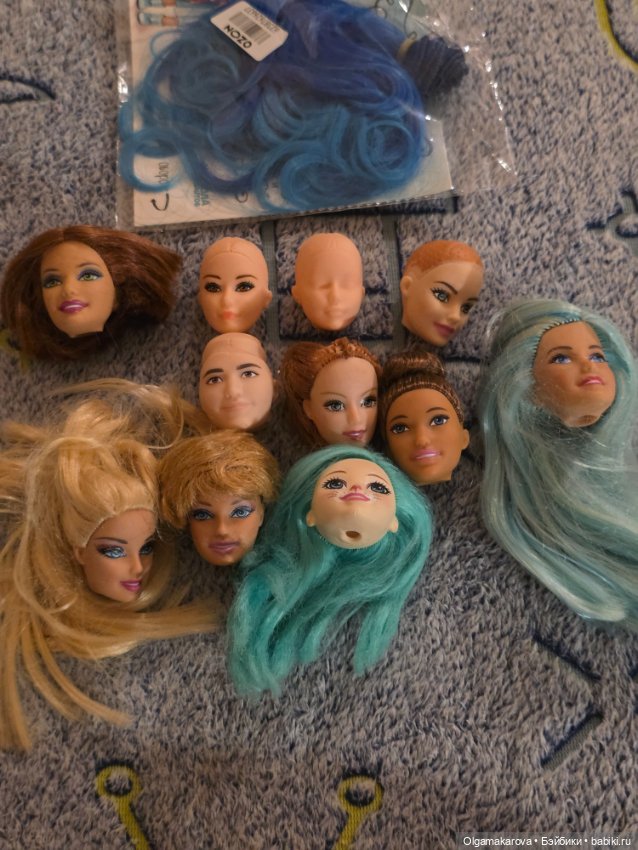 Головы кукол Барби для Ооак и трессы в подарок
