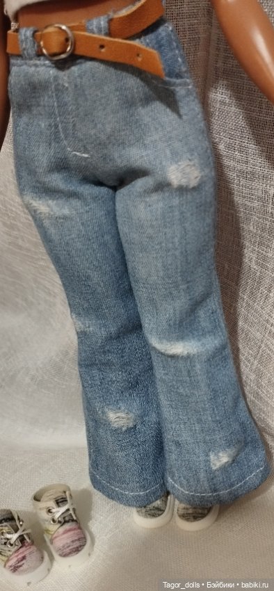 Джинсы клеш на Барби пышку (фото 2)