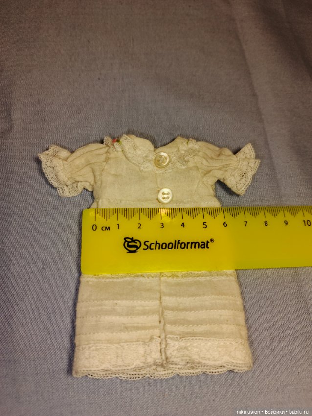 Платье для антикварной или винтажной куклы, рост 16-18 см (фото 5)