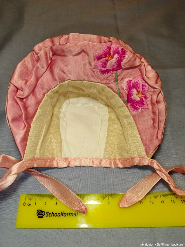 Чепчик для антикварной или винтажной куклы или Паоло Рейна (фото 5)