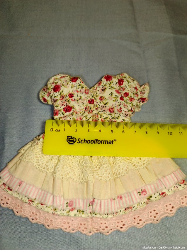 Нарядное платье на куклу БЖД 1/6 (фото 7)