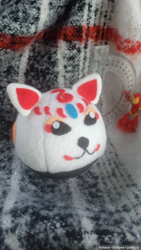 Лис круглый — Авторские игрушки