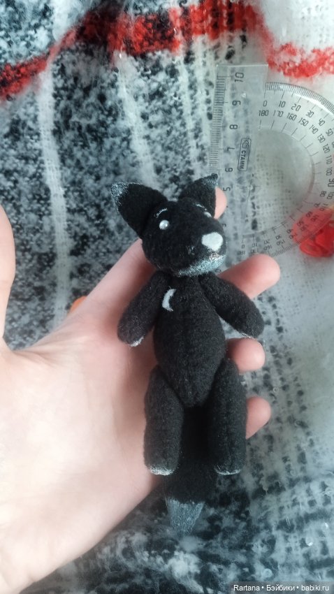 Черный лис — Авторские игрушки (фото 3)