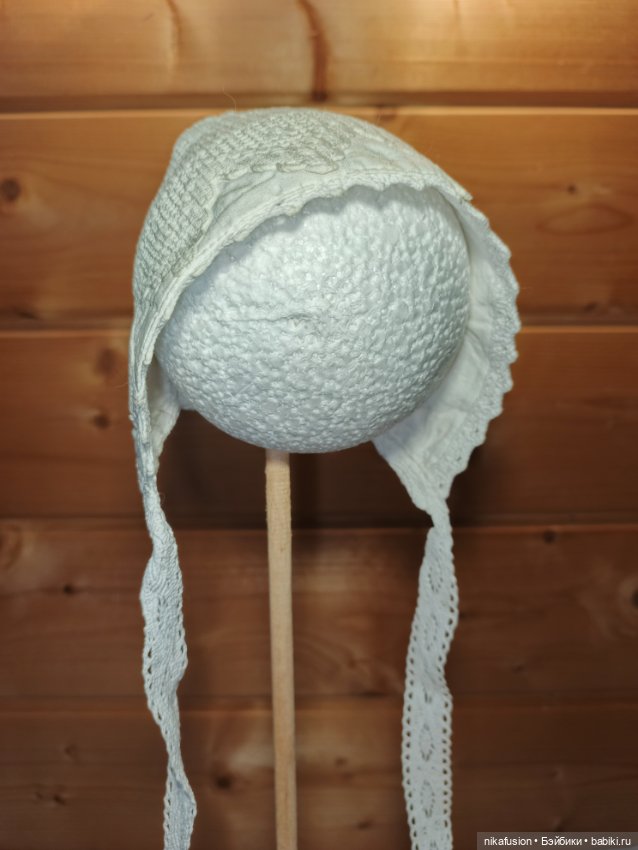 Чепчик на антикварную или винтажную куклу (фото 3)