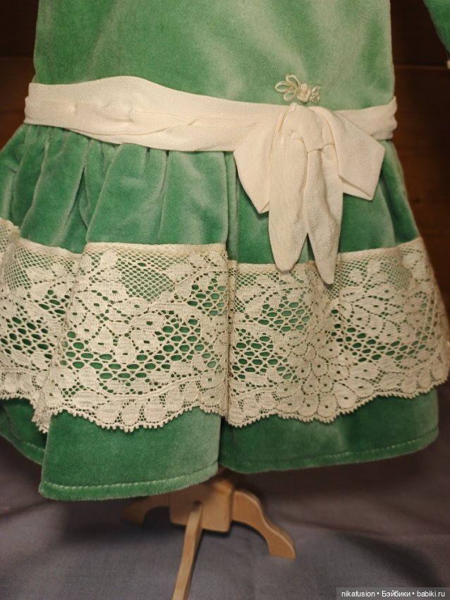 Платье на антикварную или винтажную куклу рост 50 см (фото 3)