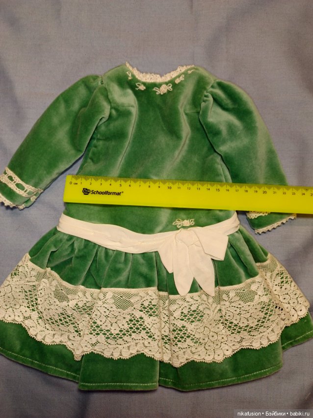 Платье на антикварную или винтажную куклу рост 50 см (фото 5)