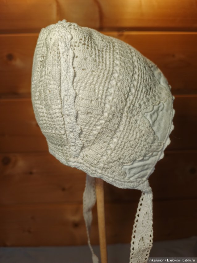 Чепчик на антикварную или винтажную куклу (фото 5)